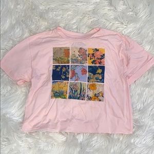 Pink flower shirt